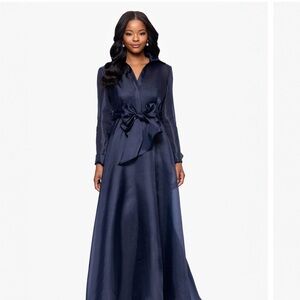Betsy & Adam Midnight Blue Maxi Dress
